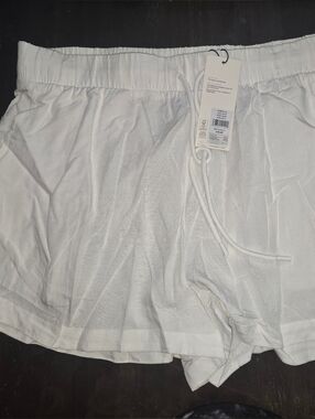 Alia White Lightweight Swim Coverup Shorts